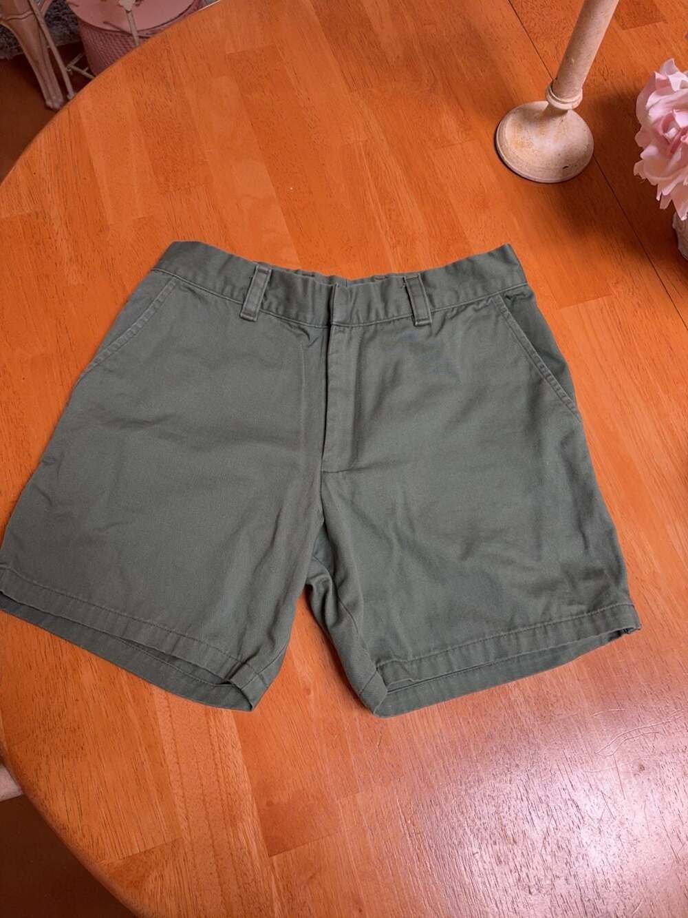 American Apparel Olive Green Chino Shorts Size 27